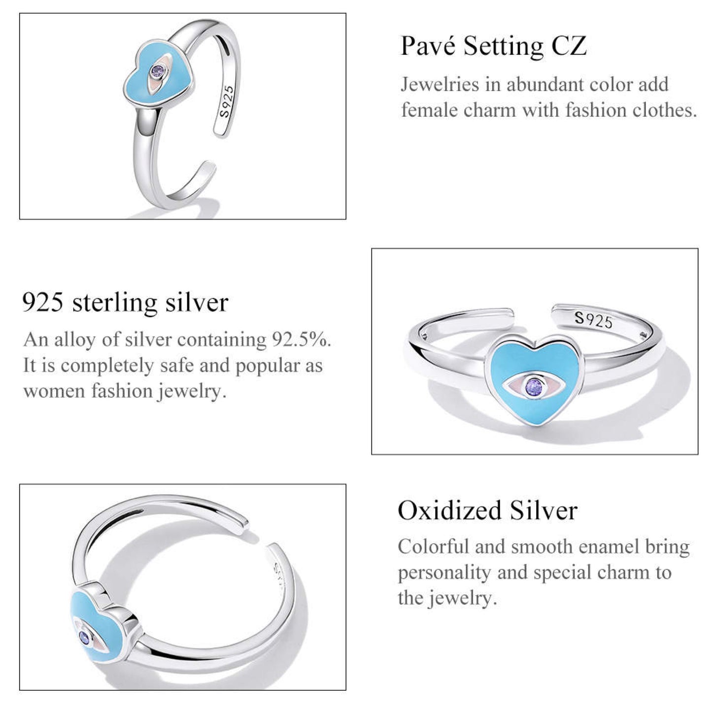Evil Eye 🧿 Ring Sterling Silver