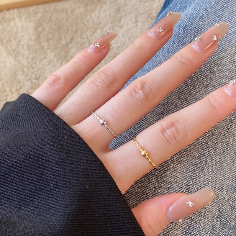 Gold plated silver plated Ring ball