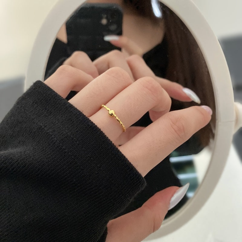 Gold plated silver plated Ring ball