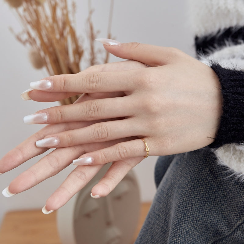 Gold plated silver plated Ring ball