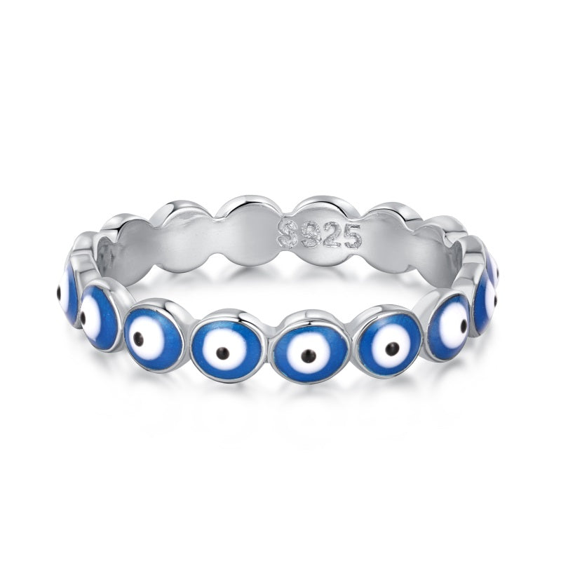 Evil Eye 🧿 Ring Minimalist 925 Silver