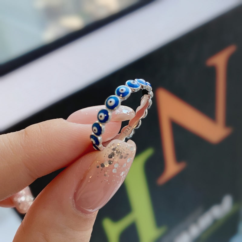 Evil Eye 🧿 Ring Minimalist 925 Silver