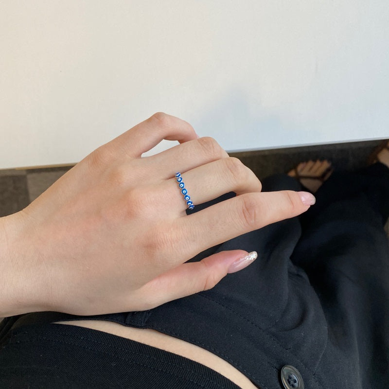 Evil Eye 🧿 Ring Minimalist 925 Silver