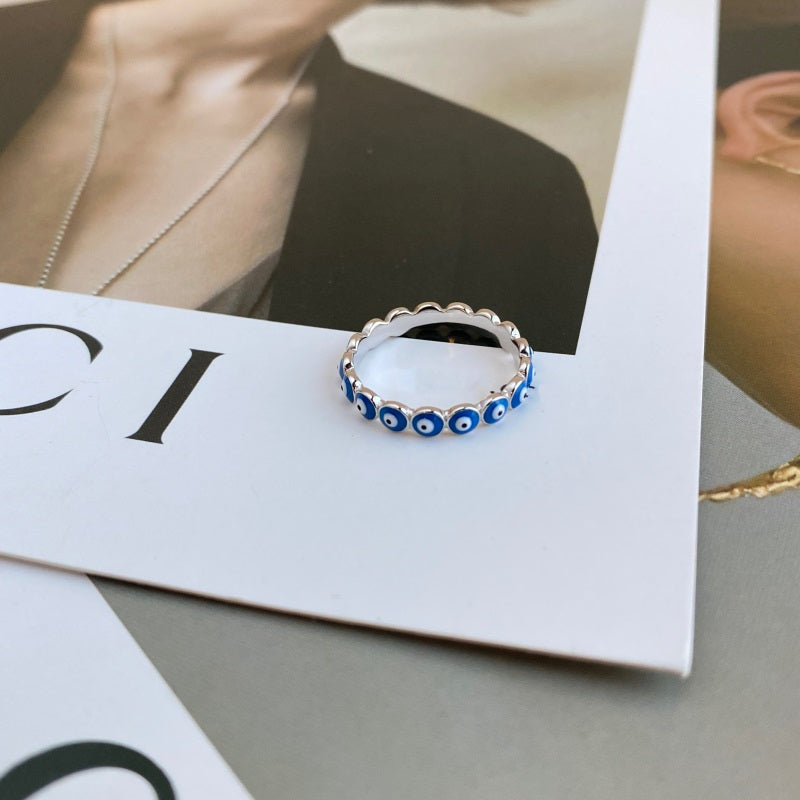 Evil Eye 🧿 Ring Minimalist 925 Silver