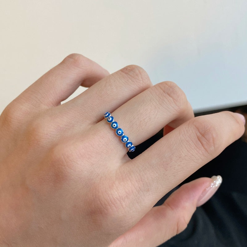 Evil Eye 🧿 Ring Minimalist 925 Silver