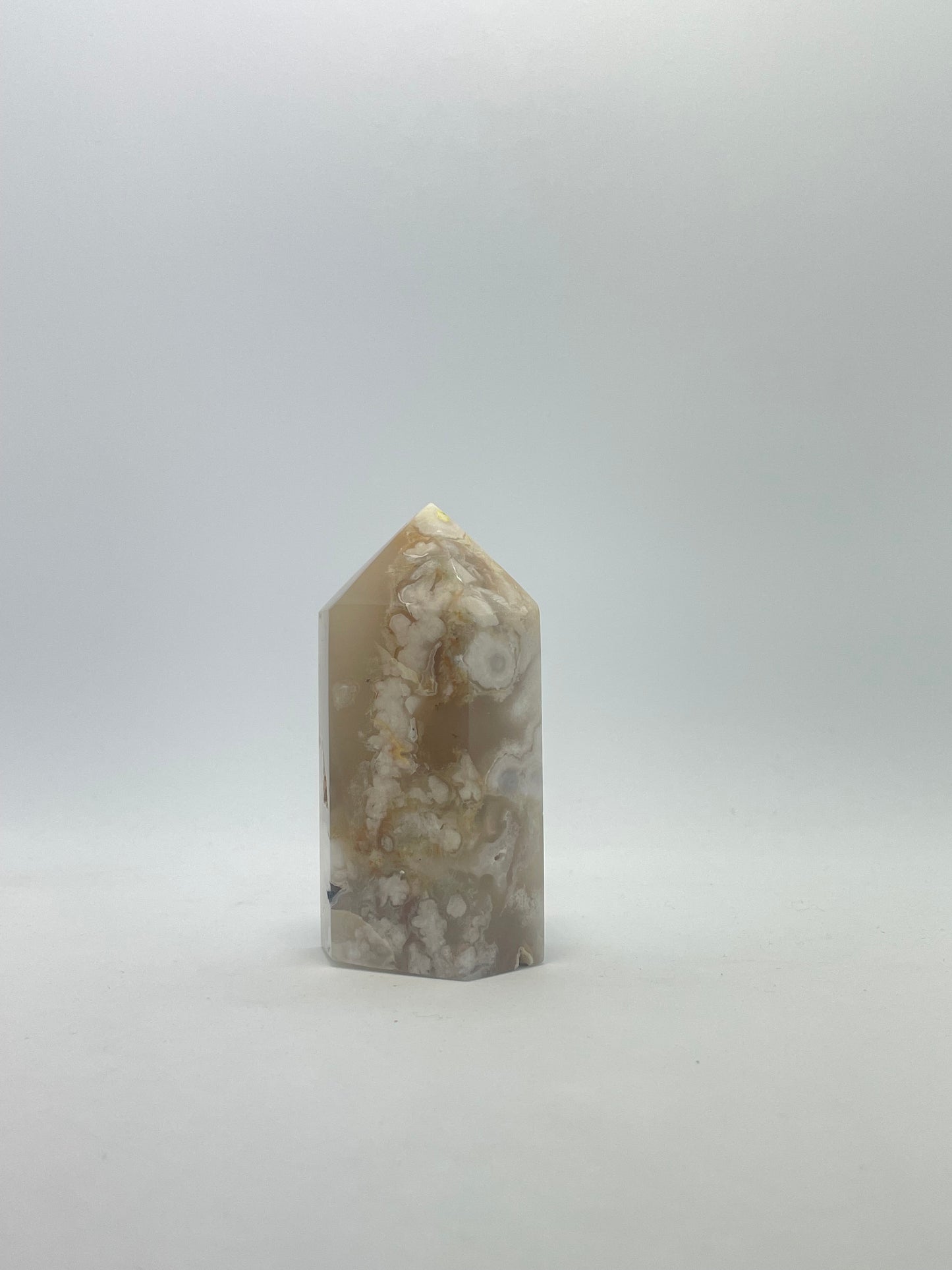 Point Crystal Flower Agate