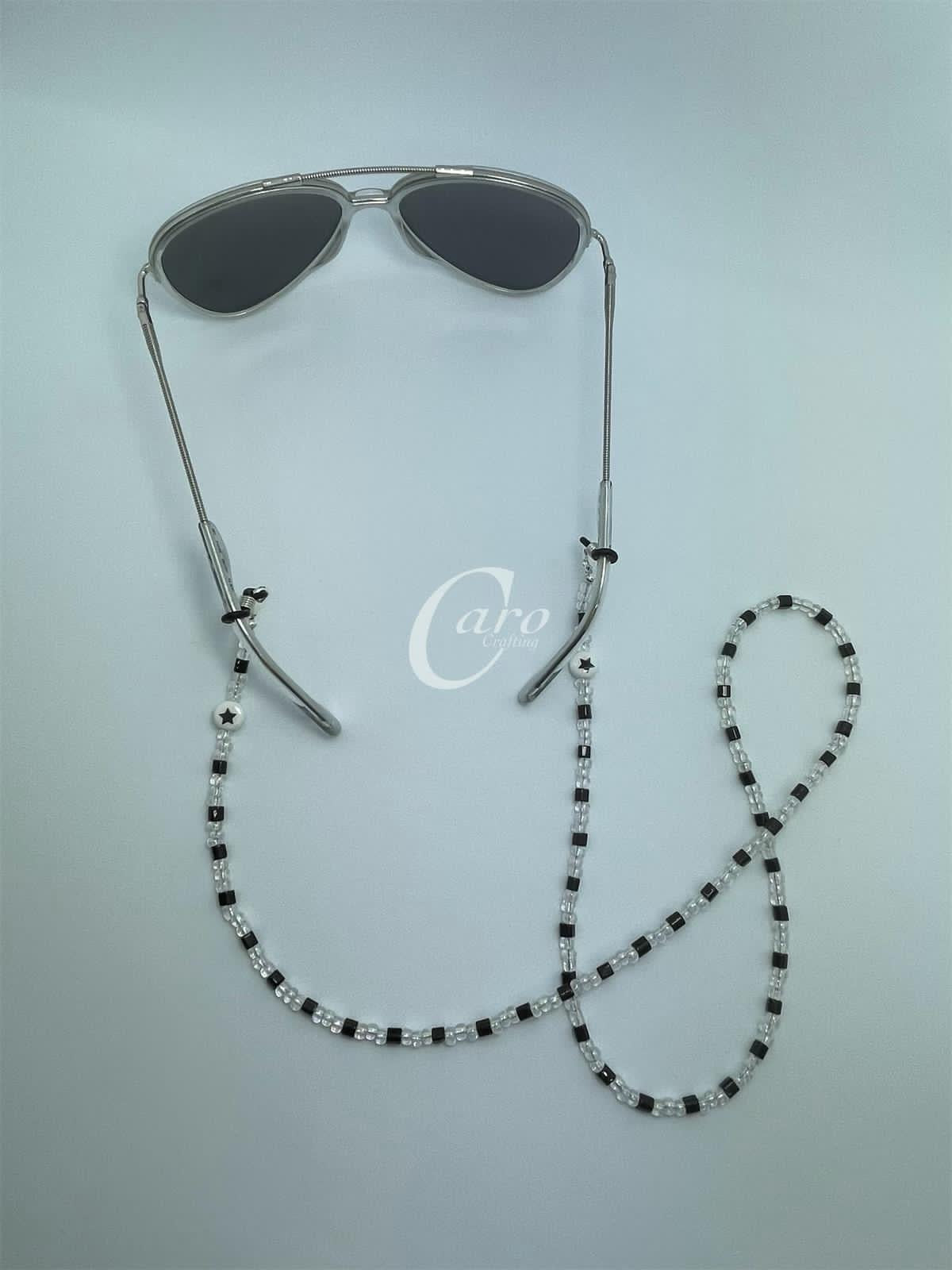 Star - White & Black Face Mask Chain
