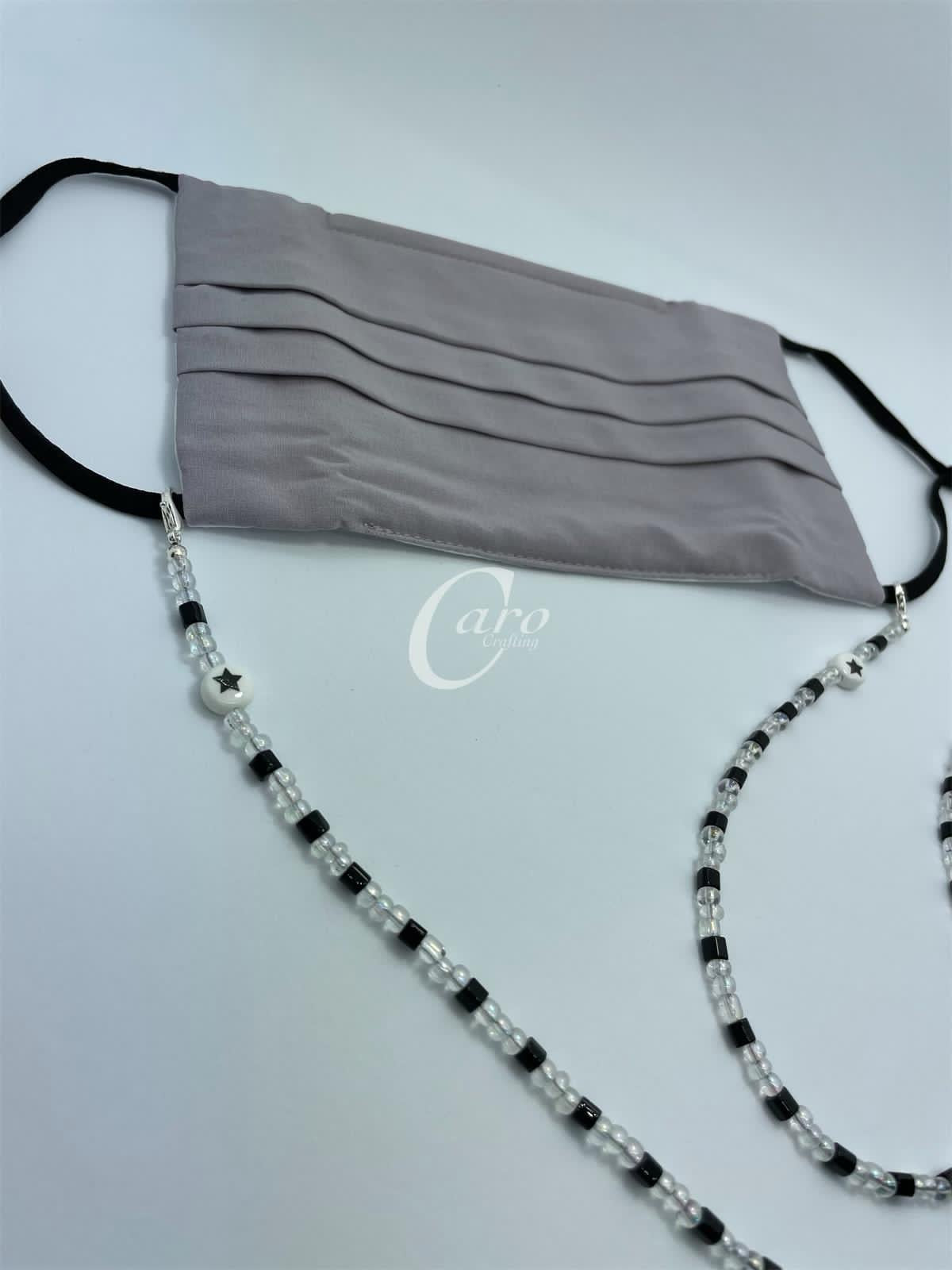 Star - White & Black Face Mask Chain