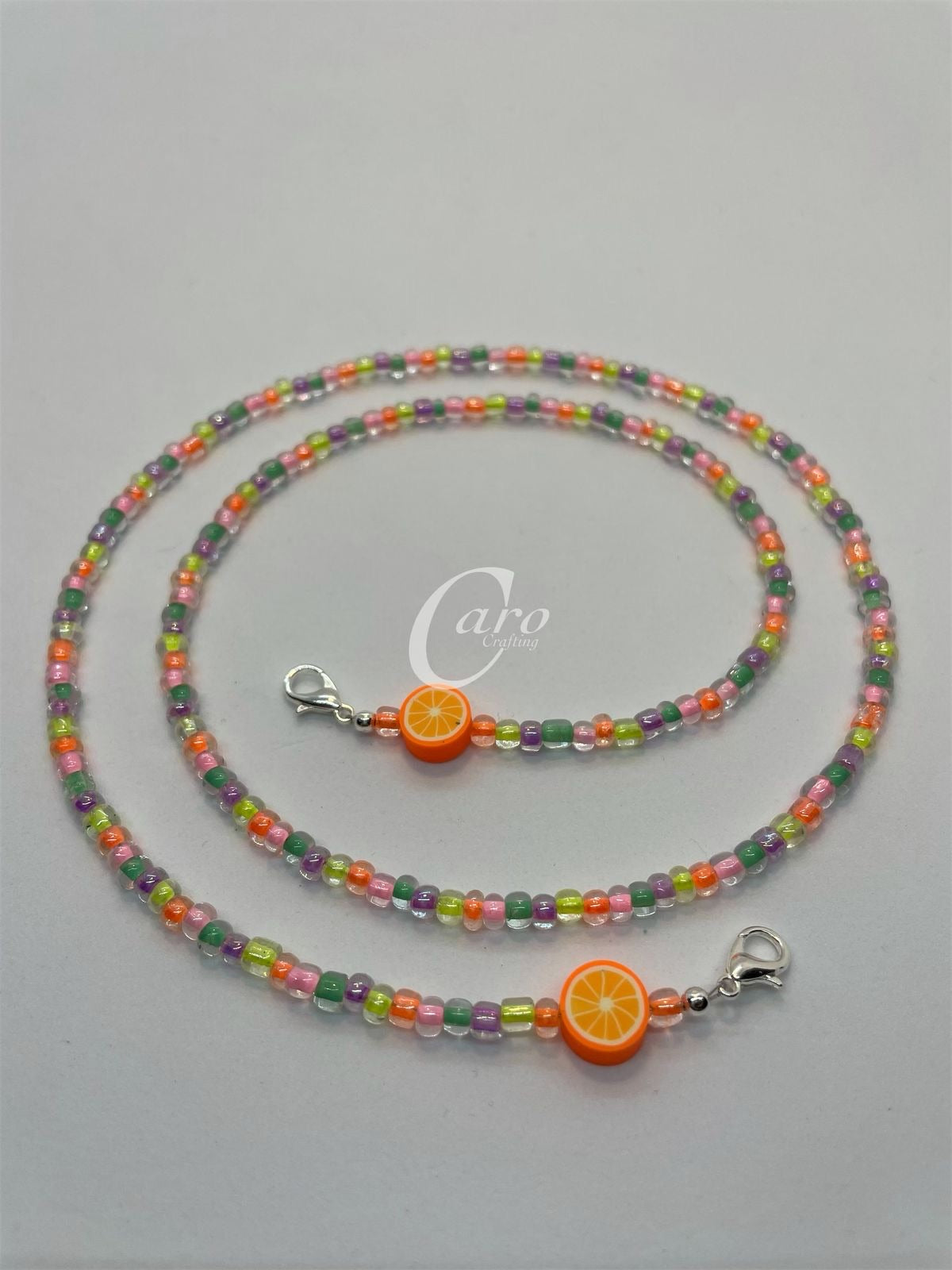 Orange Face Mask Chain