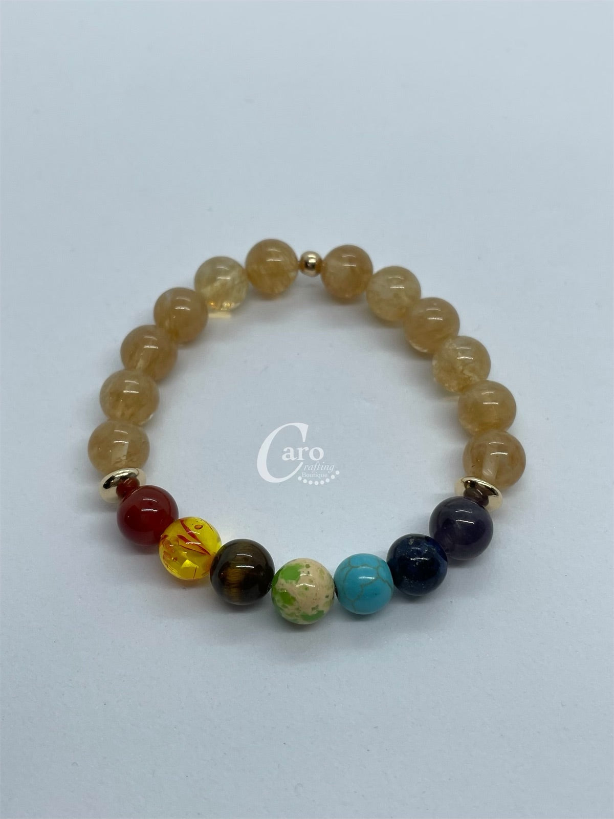 Crystal Bracelet Chakra 925 Silver or Brazilian Gold Filled