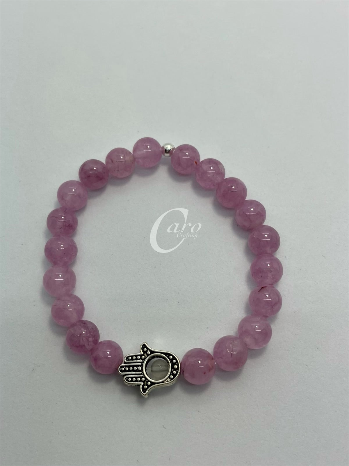 Crystal bracelet with hamsa hand