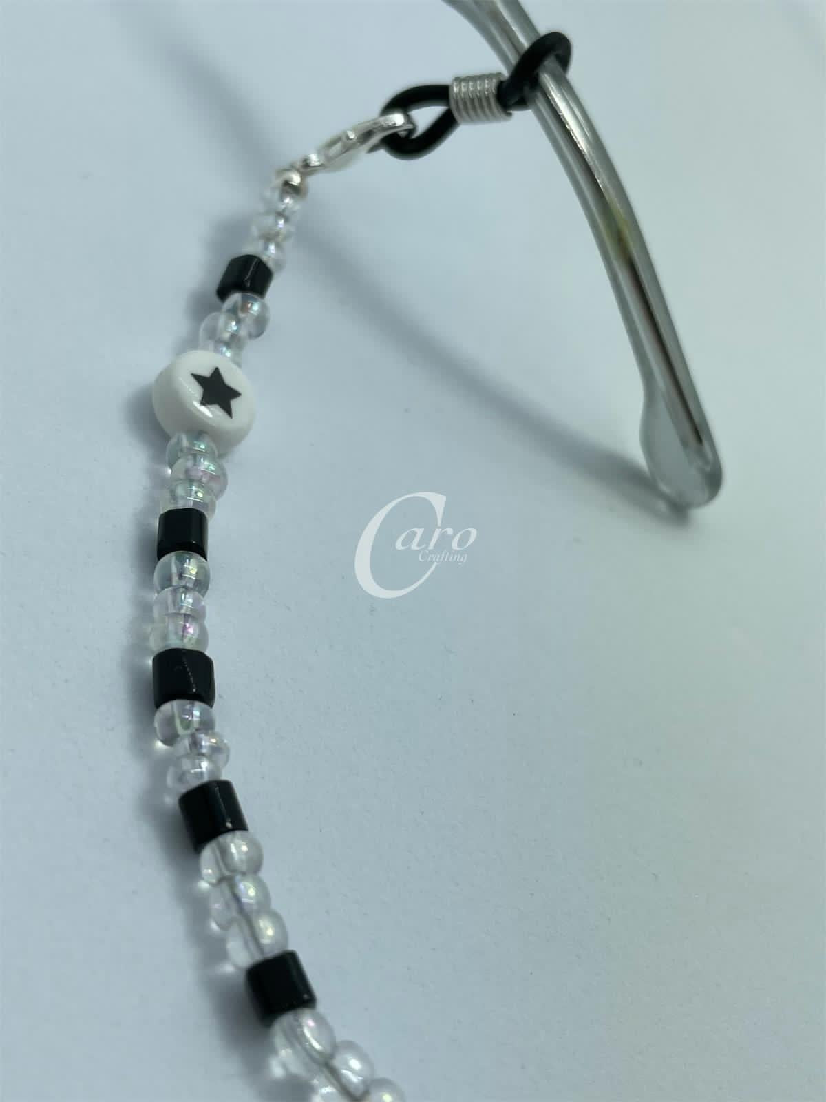 Star - White & Black Face Mask Chain