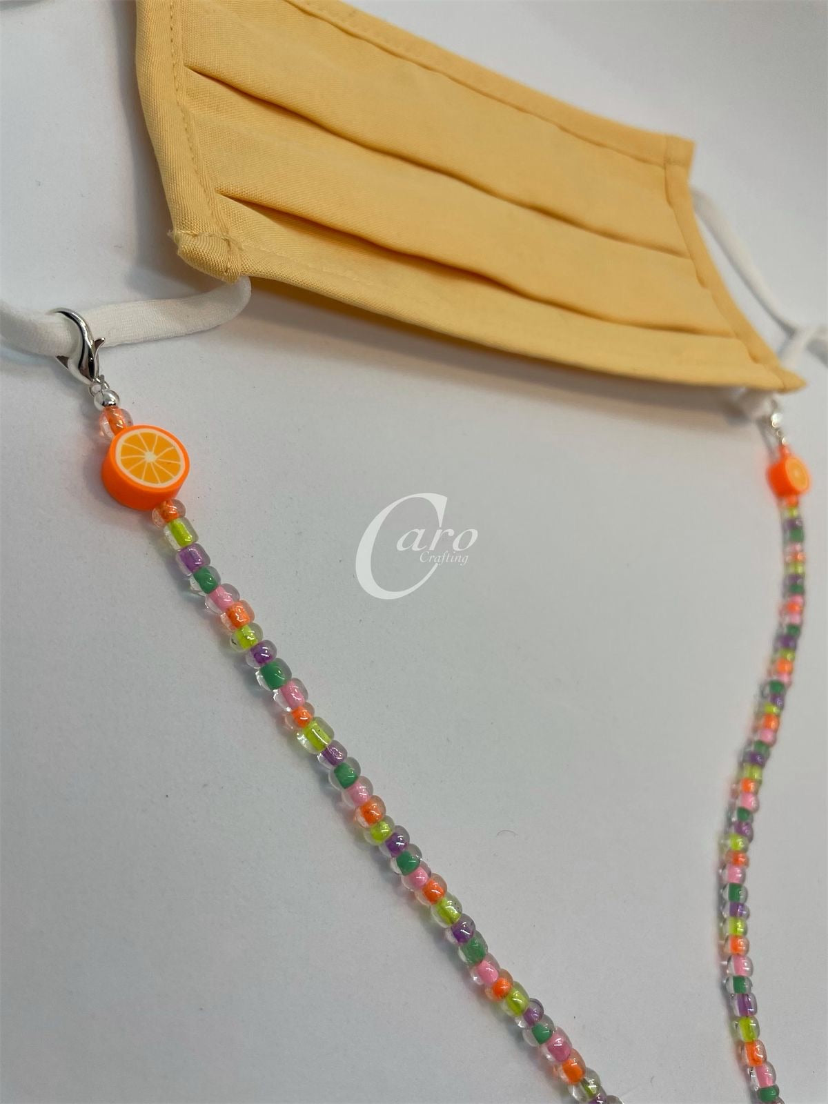 Orange Face Mask Chain
