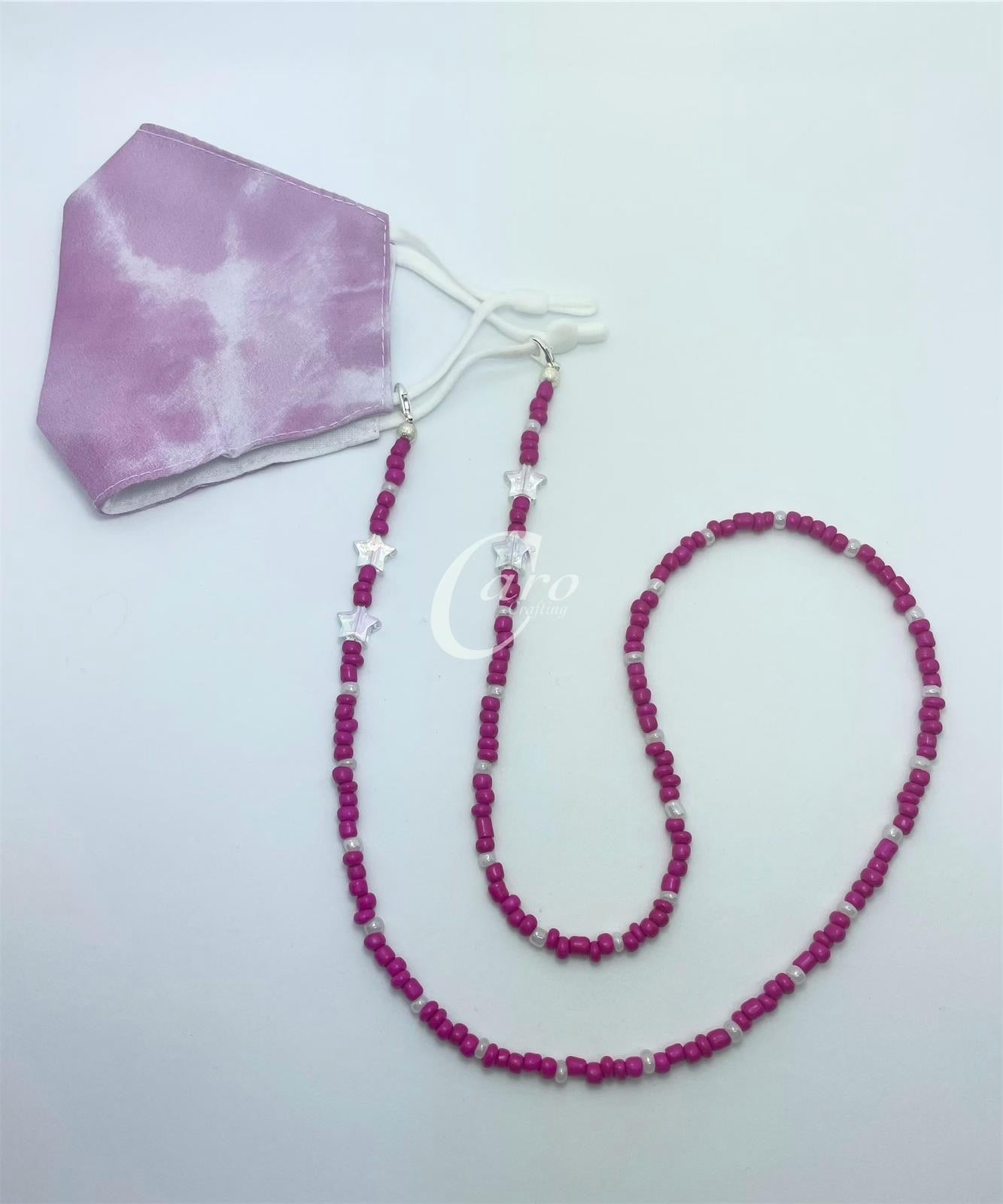Star Hot Pink Face Lanyard