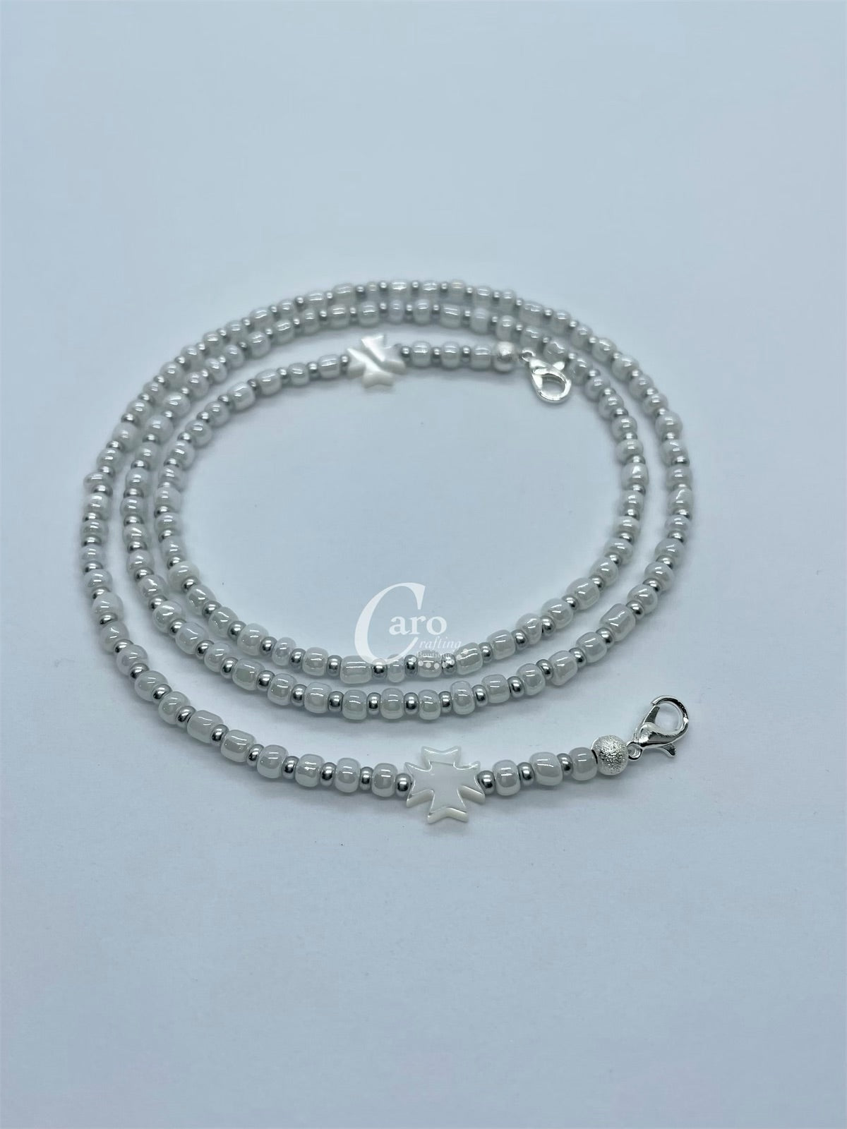 Cross Rose Gold Mask Chain/Glasses Accessory
