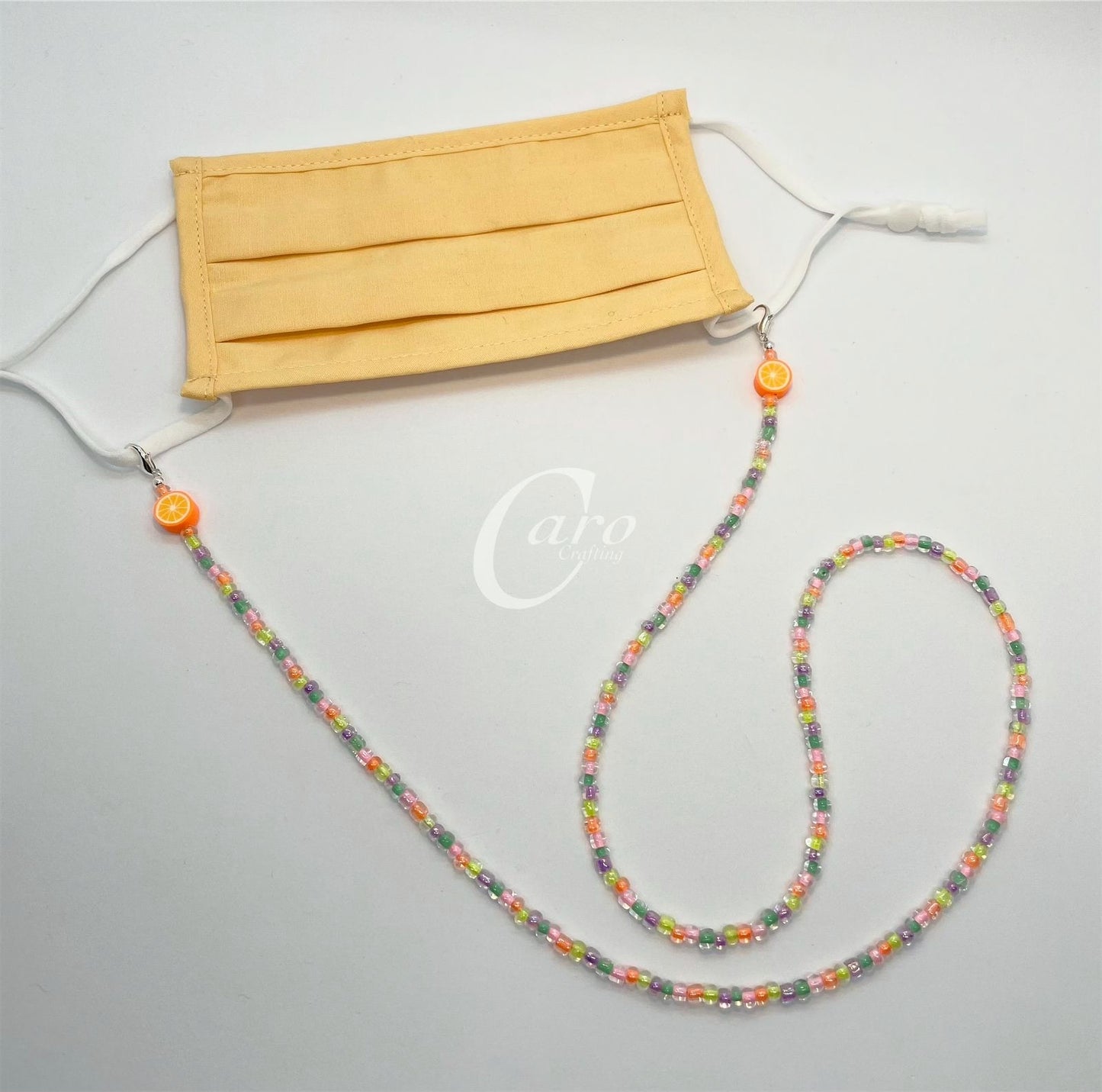 Orange Face Mask Chain