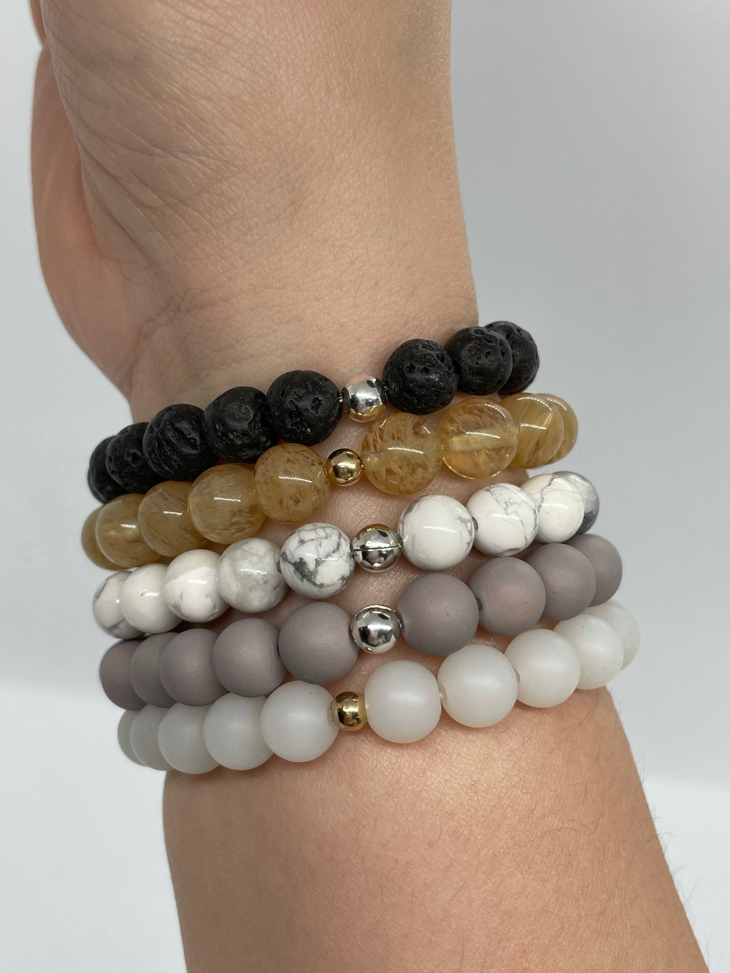 Crystal Bracelet Chakra 925 Silver or Brazilian Gold Filled
