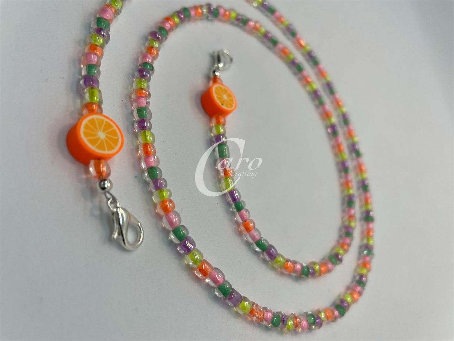 Orange Face Mask Chain