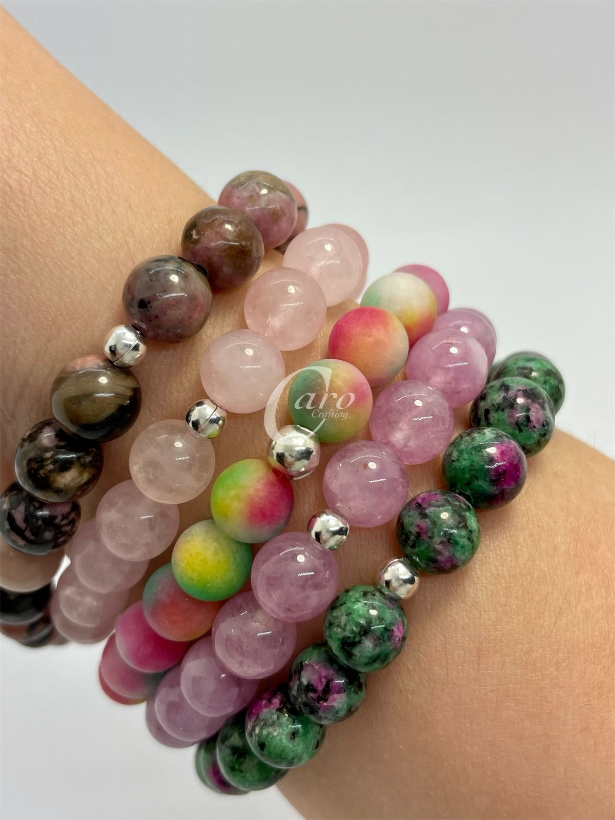 Crystal bracelet with hamsa hand