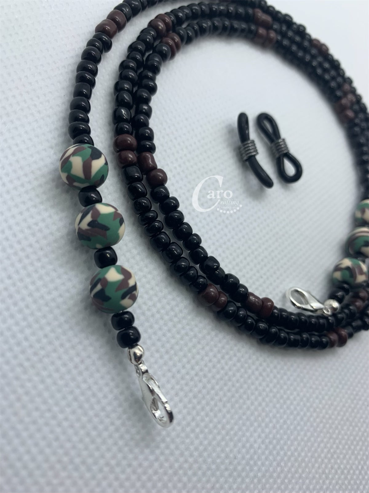 Camo & Black Face Mask Chain
