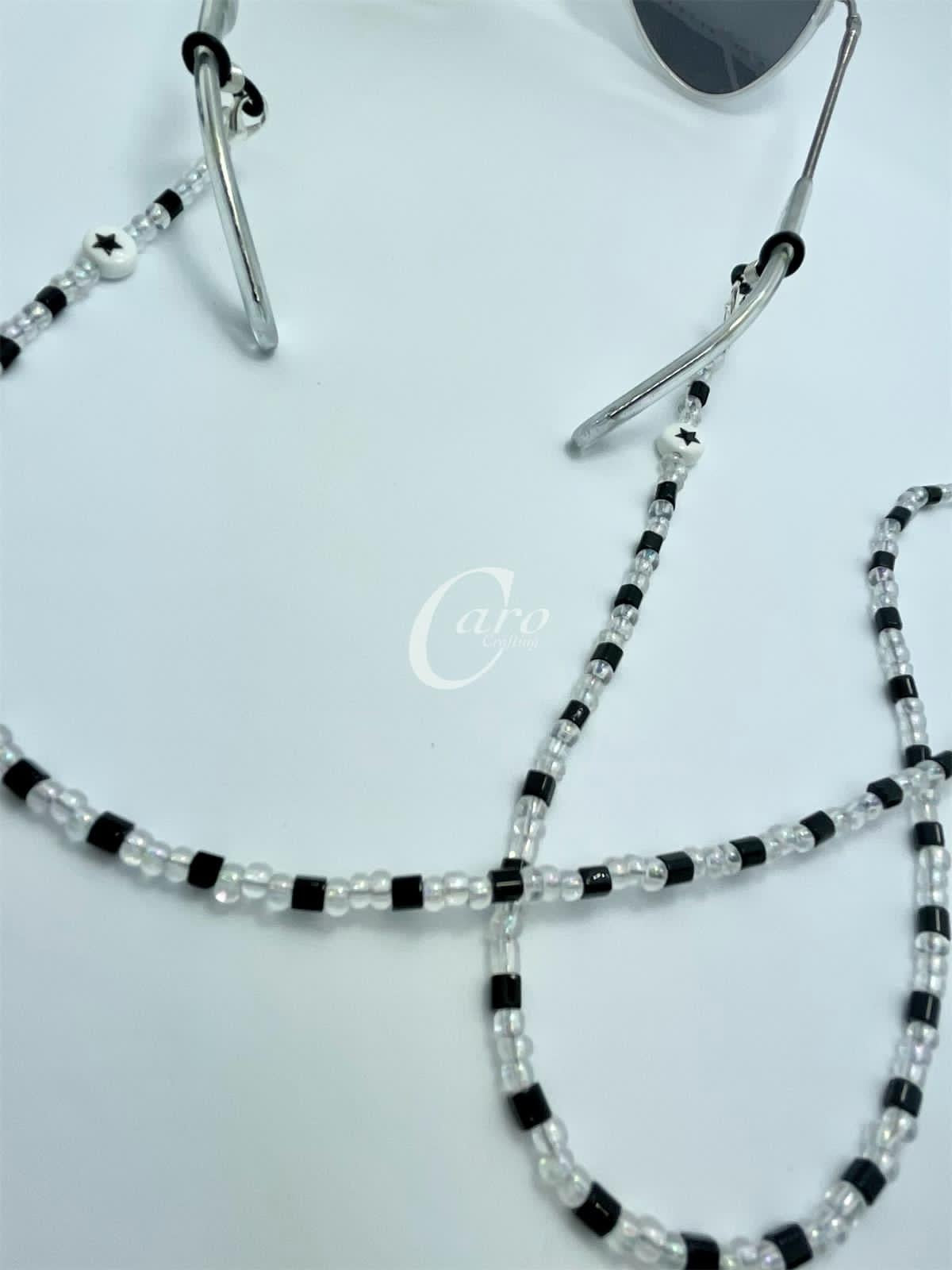 Star - White & Black Face Mask Chain
