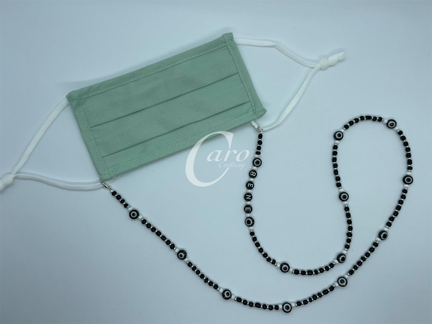 Black Evil Eye Mask Chain