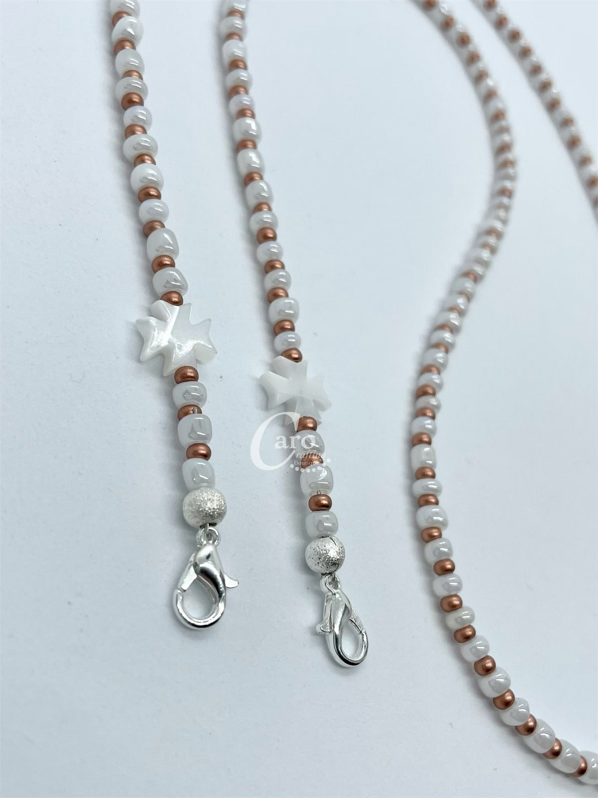 Cross Rose Gold Mask Chain/Glasses Accessory