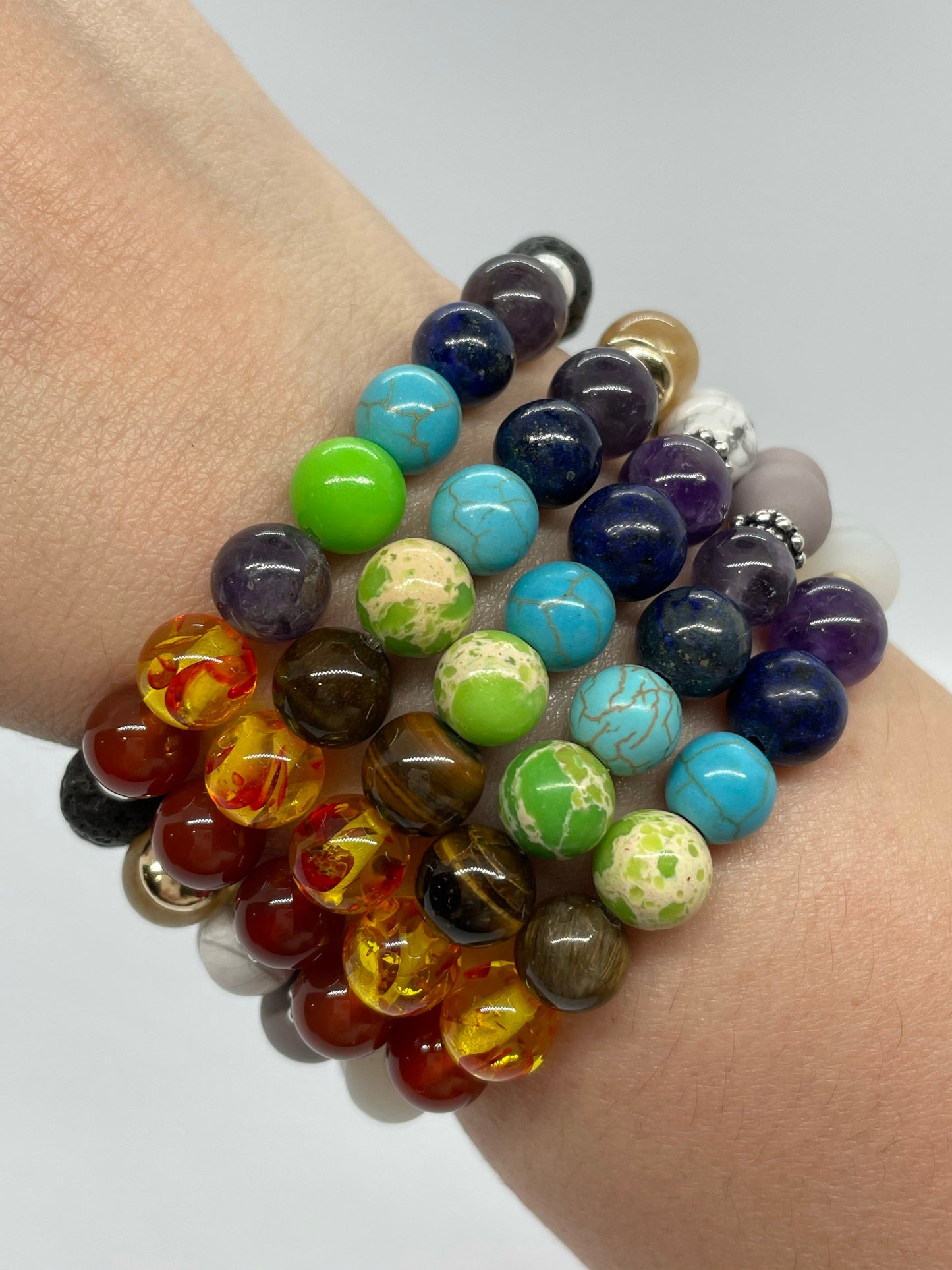 Crystal Bracelet Chakra 925 Silver or Brazilian Gold Filled