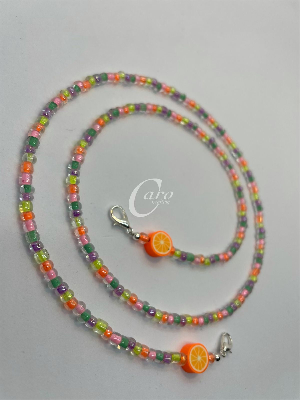 Orange Face Mask Chain