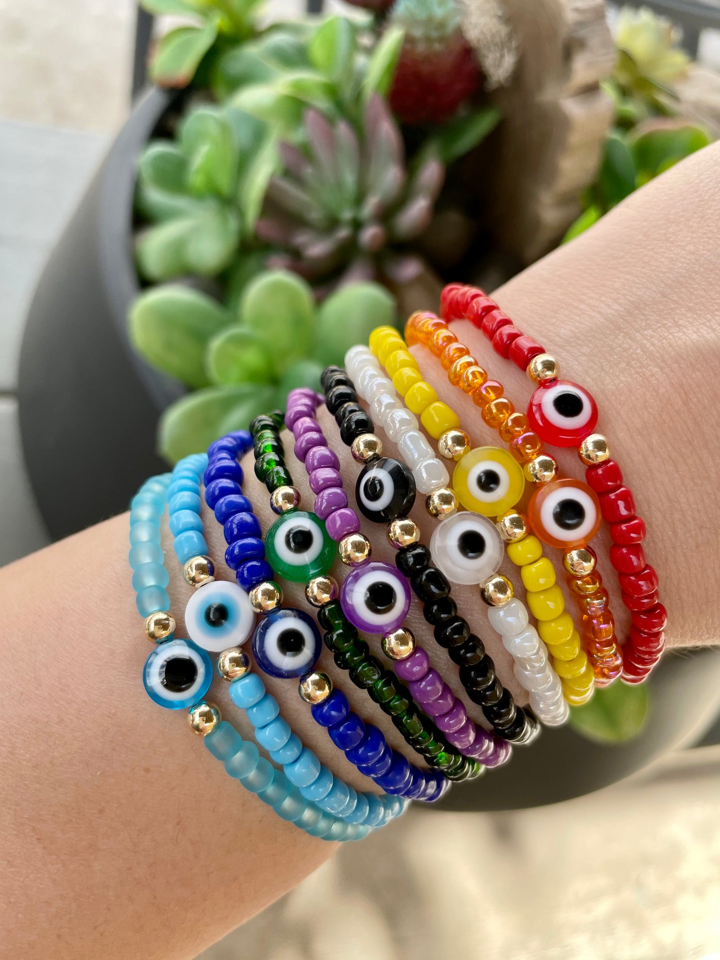 Evil Eye Bracelet 18kt Gold Filled