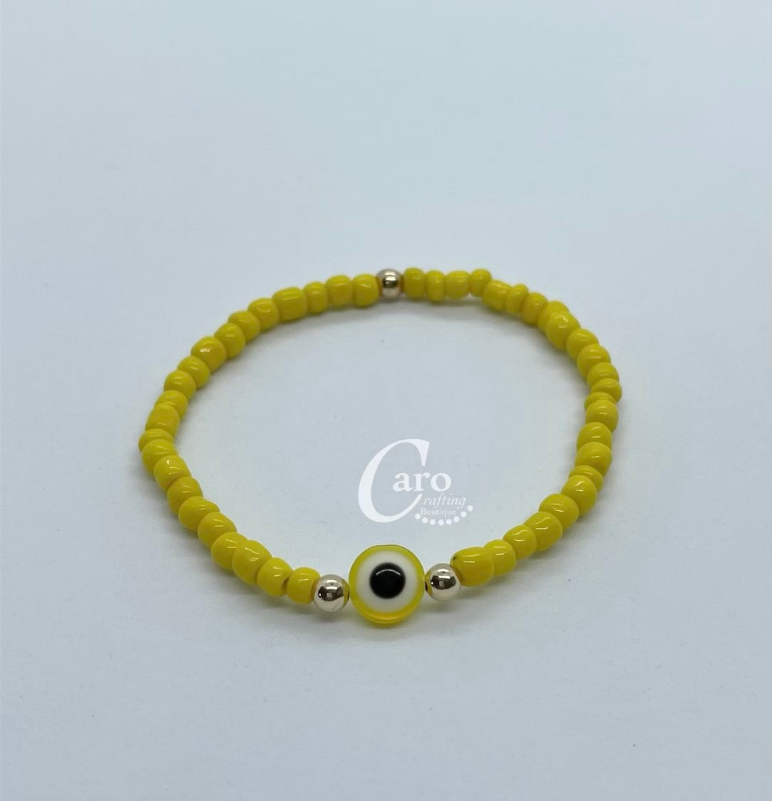 Evil Eye Bracelet 18kt Gold Filled