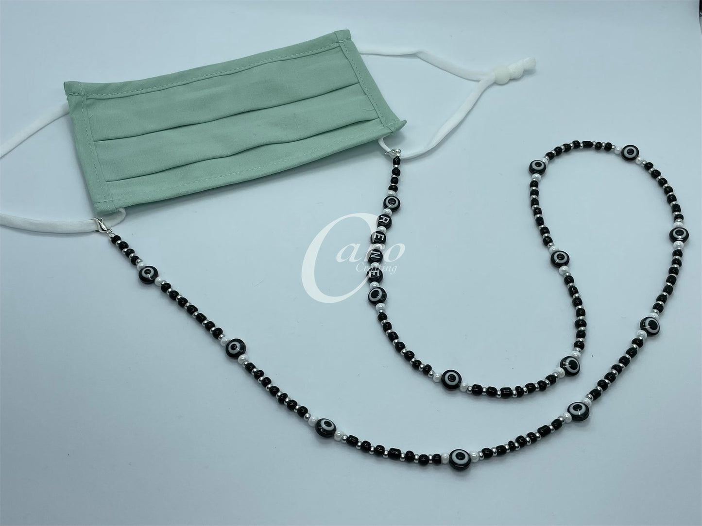 Black Evil Eye Mask Chain