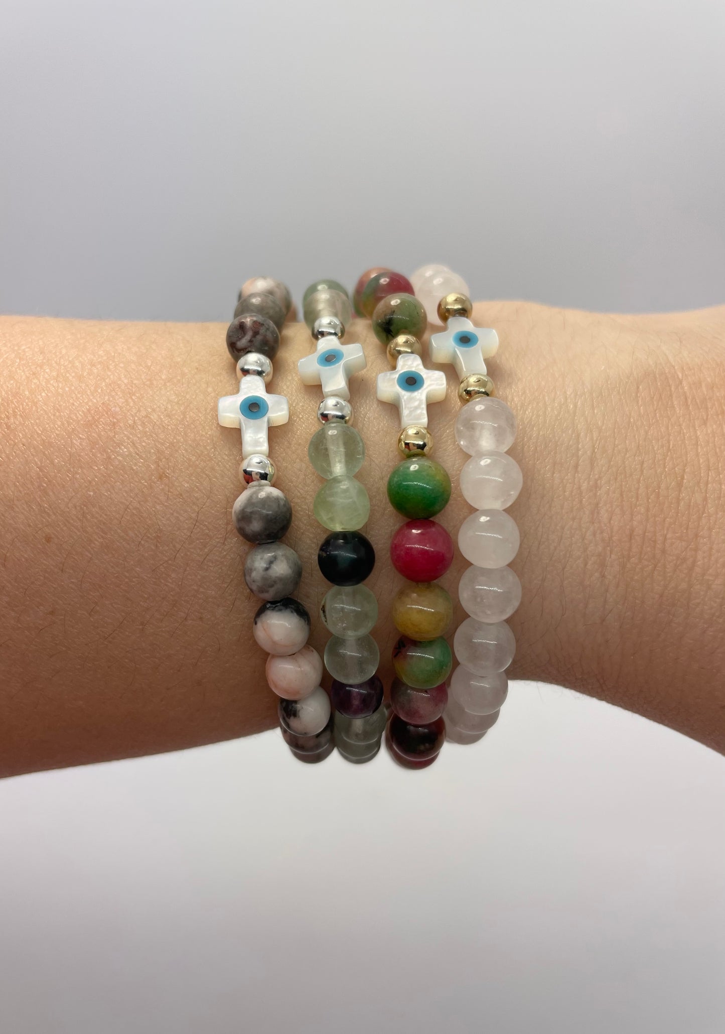 Crystal Bracelet & Cross