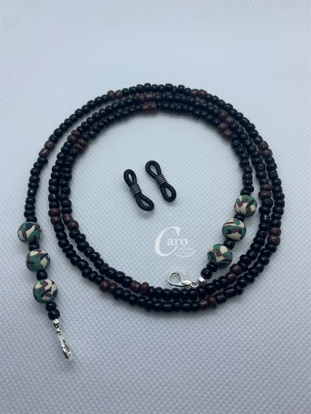 Camo & Black Face Mask Chain