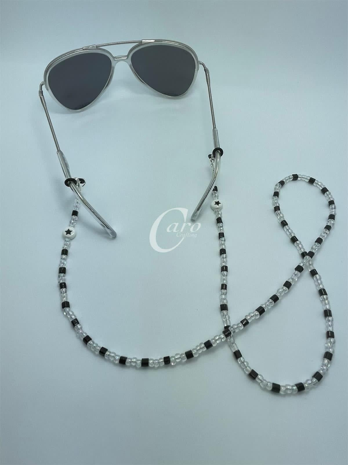 Star - White & Black Face Mask Chain