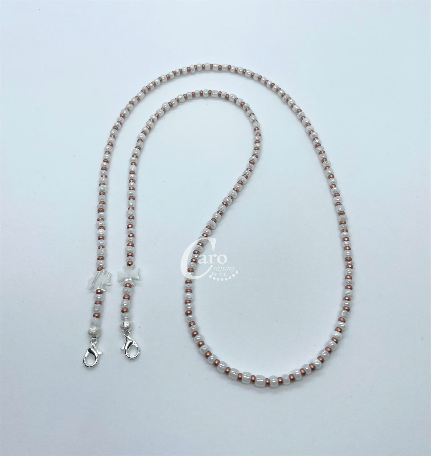 Cross Rose Gold Mask Chain/Glasses Accessory