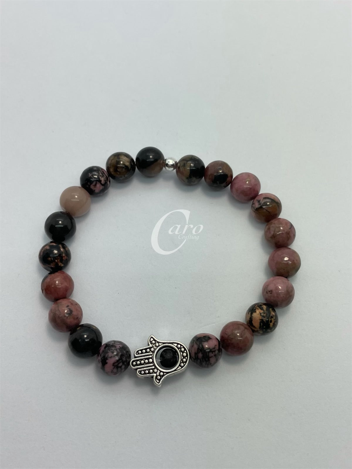 Crystal bracelet with hamsa hand