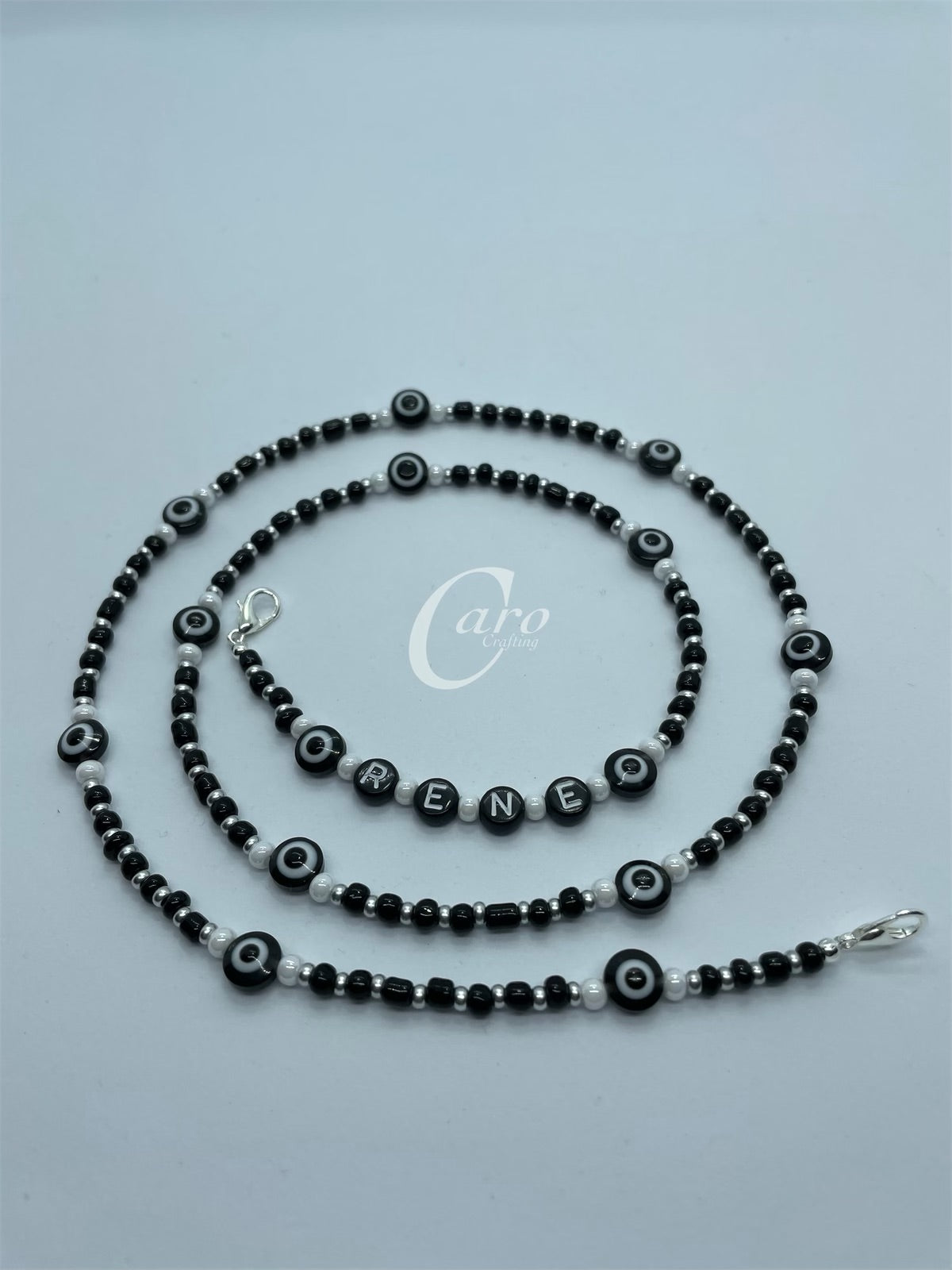 Black Evil Eye Mask Chain