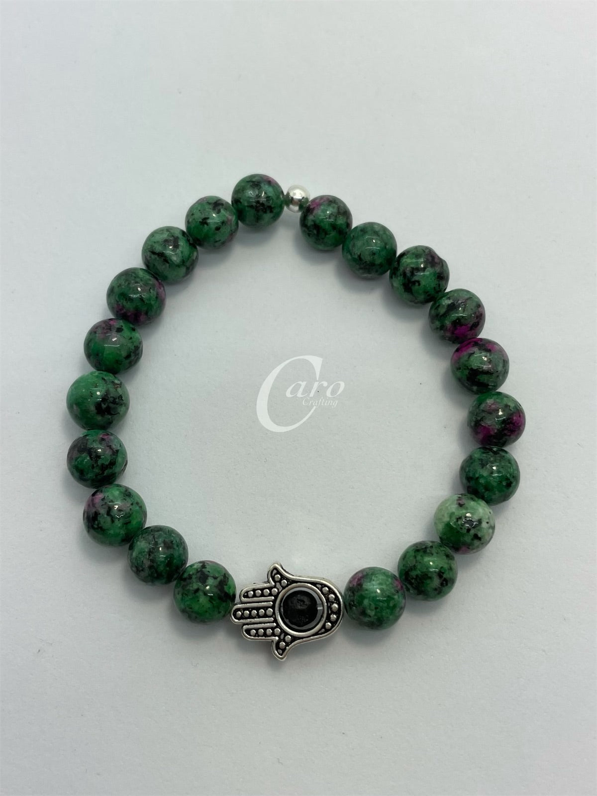 Crystal bracelet with hamsa hand