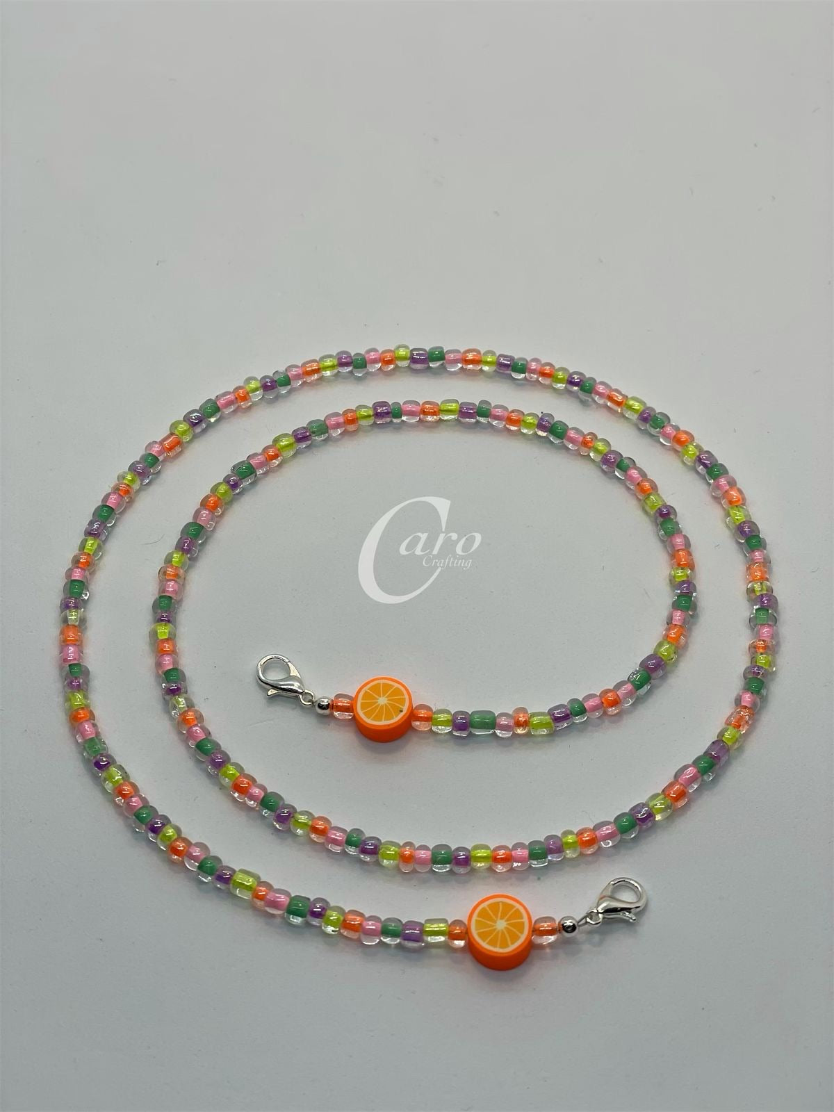 Orange Face Mask Chain