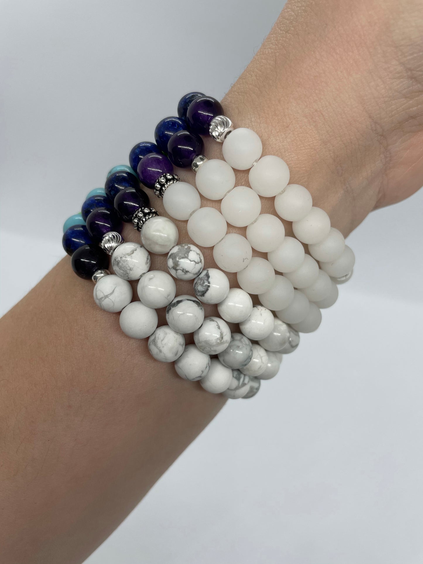 Crystal Bracelet 7 Chakra 925 Sterling Silver with Crystals