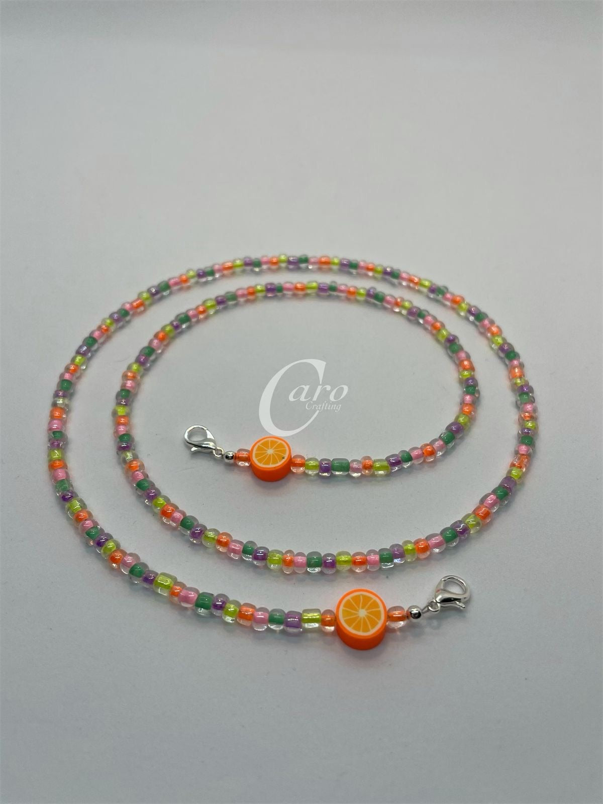 Orange Face Mask Chain