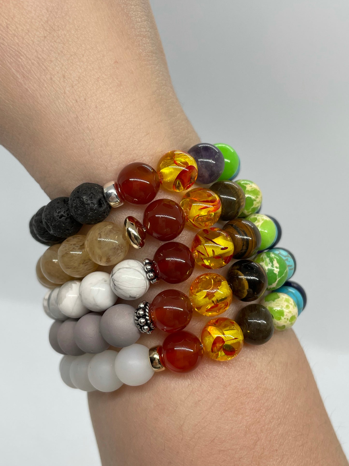 Crystal Bracelet Chakra 925 Silver or Brazilian Gold Filled