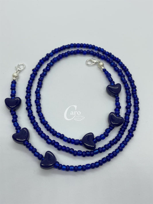 Navy Blue Mask/Glasses Chain