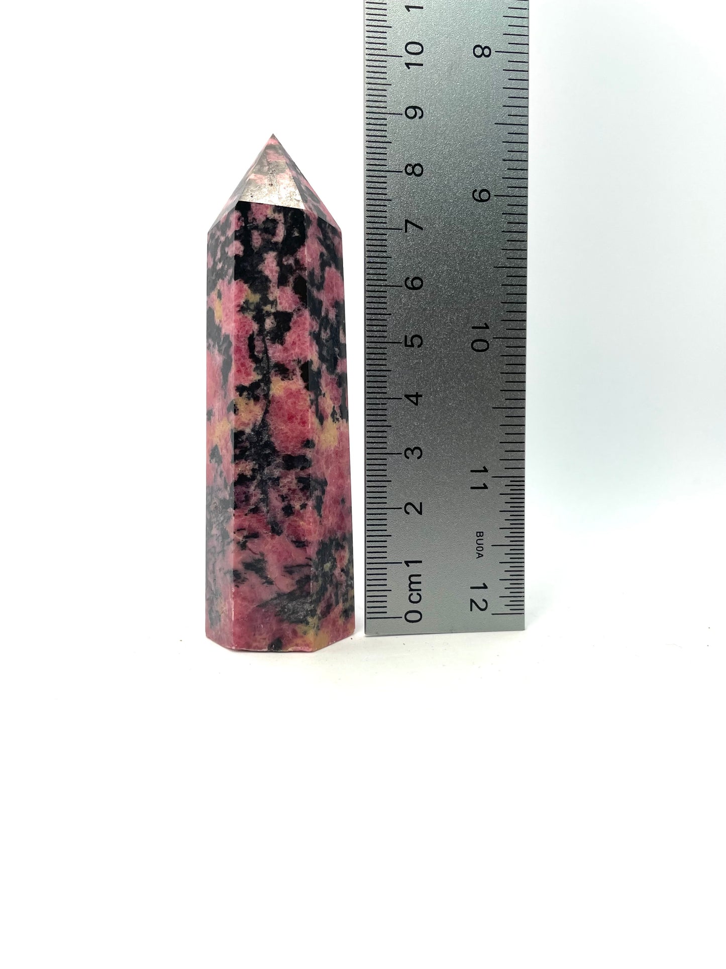 Point Crystal Rose Stone/Rhodonite