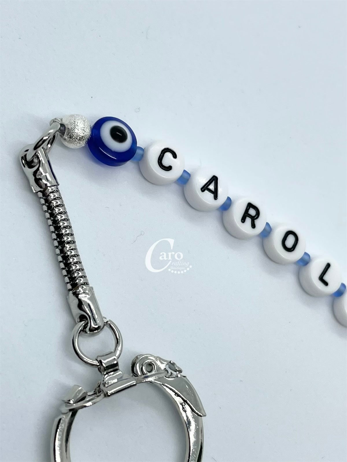 Evil Eyes or Heart Personalized Key Chain