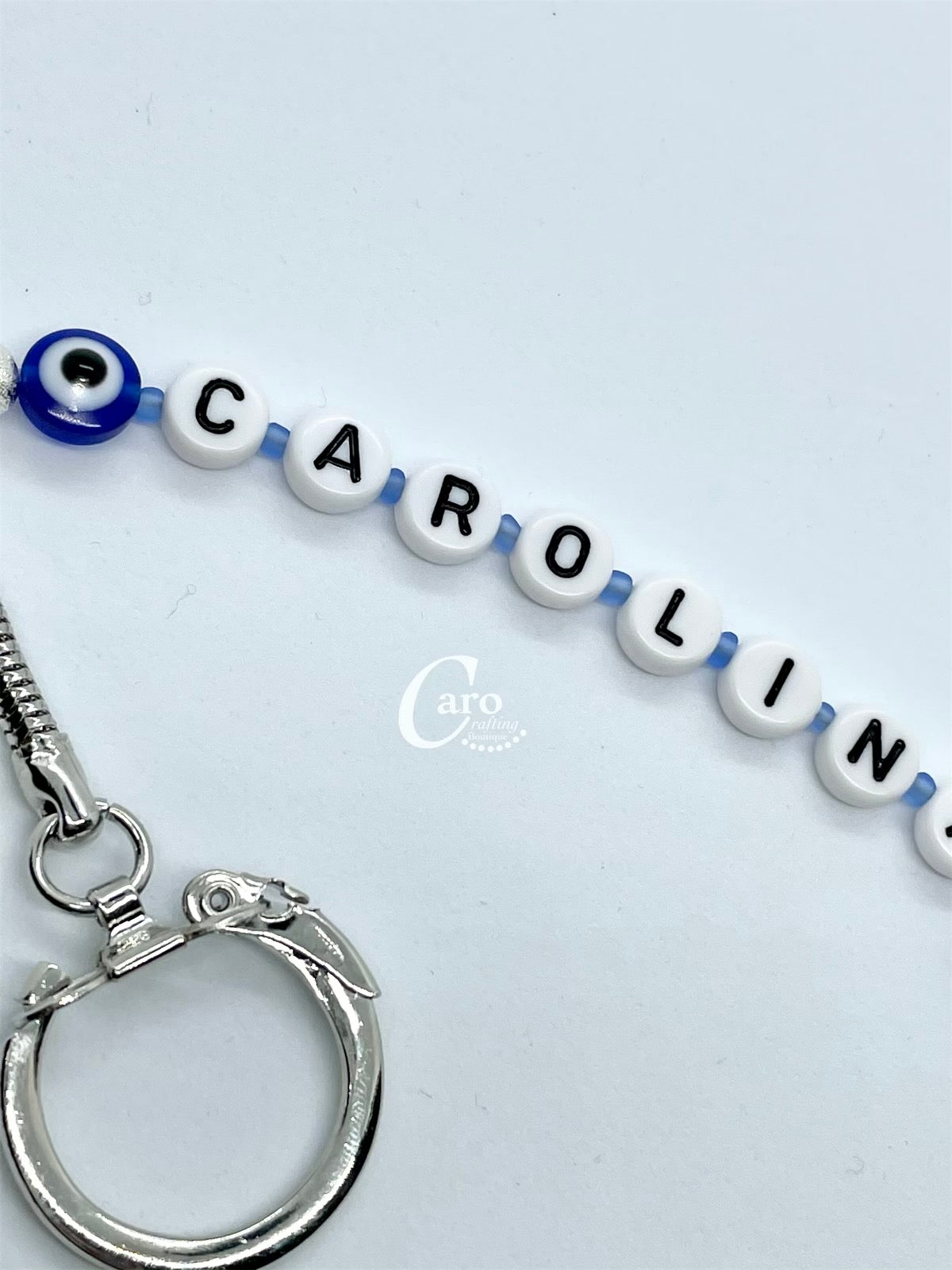 Evil Eyes or Heart Personalized Key Chain