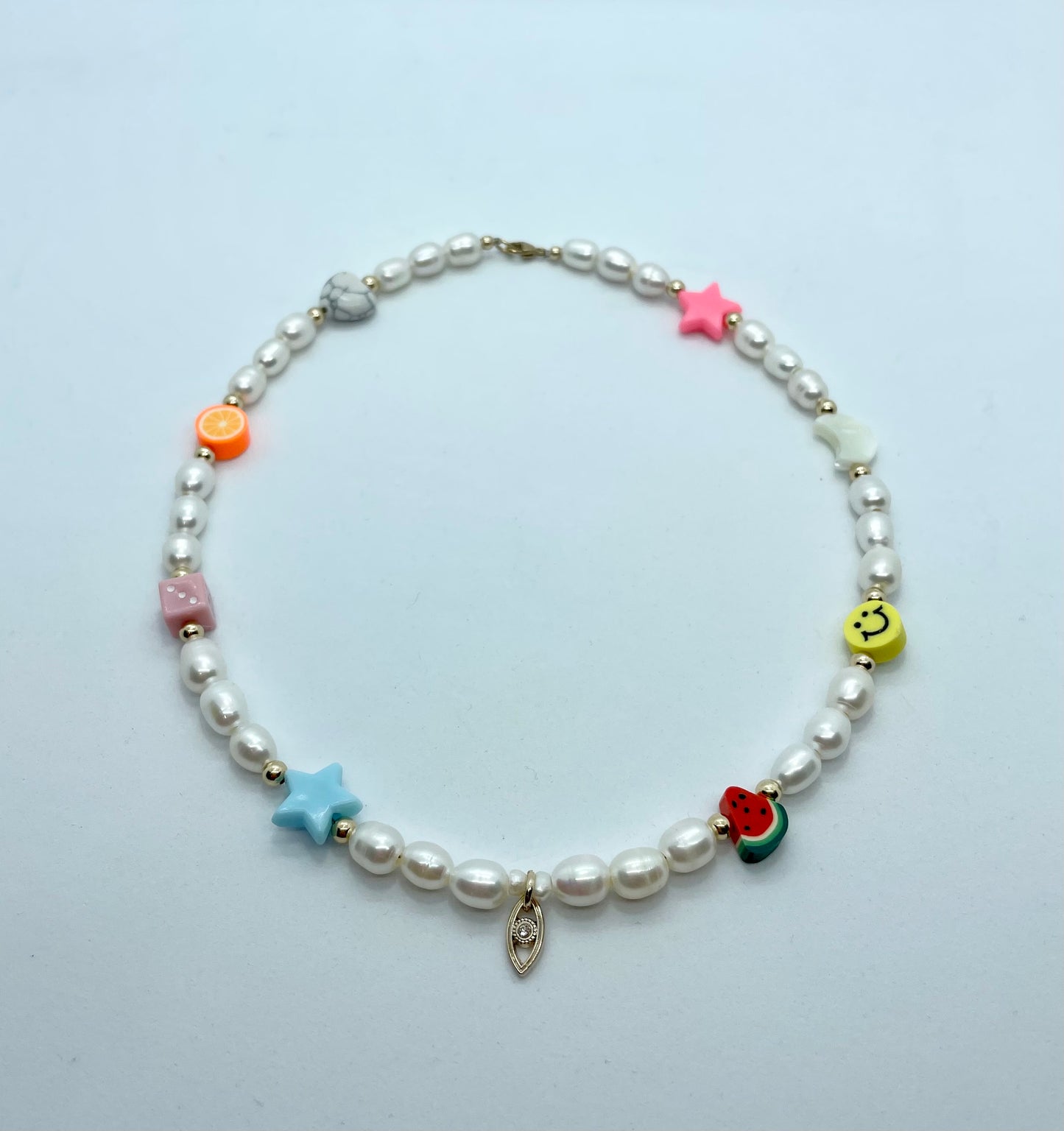 Funky Pearl Choker Necklace