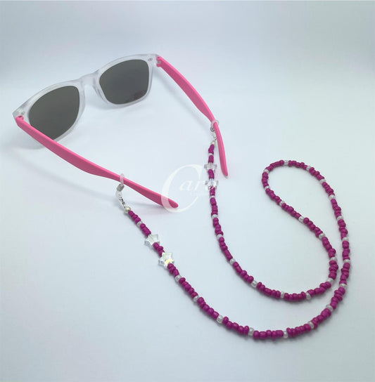Star Hot Pink Face Lanyard